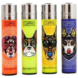 Clipper Lighters | Large | 48 Count | Muerte Dogs Print