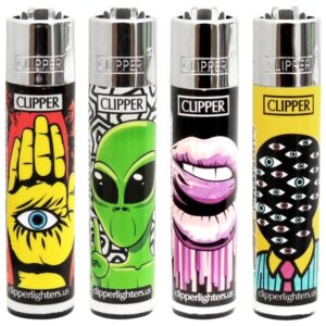 Clipper Lighters | Large | 48 Count | UFO Design