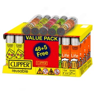 Clipper Lighters | Large | 48+5 Free | Famous Food
