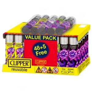 Clipper Lighters | Large | 48+5 Free | Psycho Animals