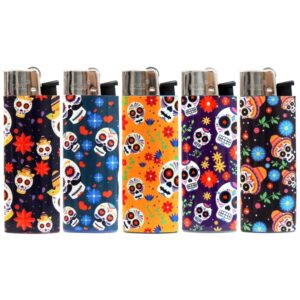 Clipper Lighters | The Super Lighter | 50 Count | Day of the Dead Print