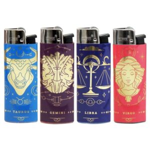 Clipper Lighters | The Super Lighter | 50 Count | Zodiac Print