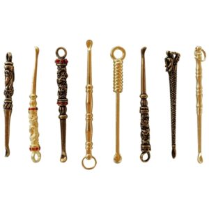 3" Gold Metal Spoon Dabbers Set