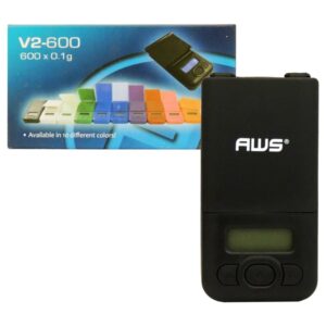 AWS V2-600 Digital Scale | 600 x 0.1g | Black