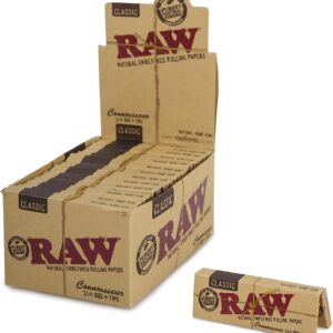 RAW 1 1/4 Classic Connoisseur Box/24 W/Tips